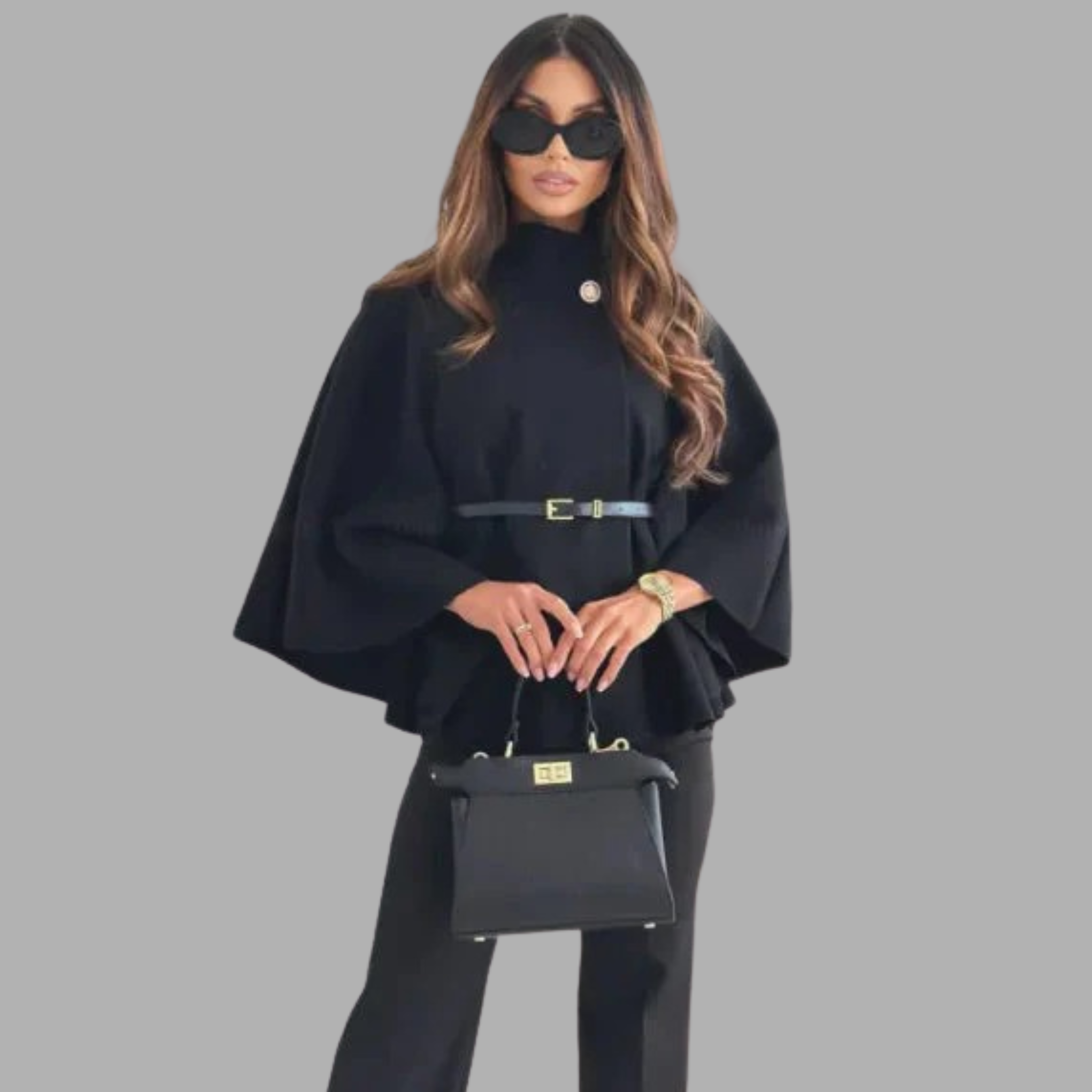 Sanna | Women's Elegant Coat with Fitted Belt