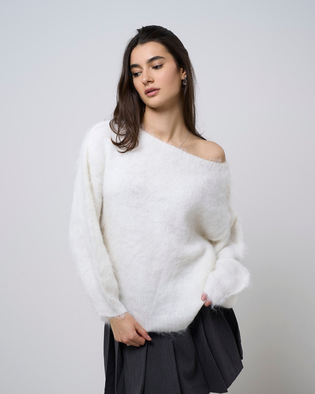 Adalisa | Women's White Knit Sweater