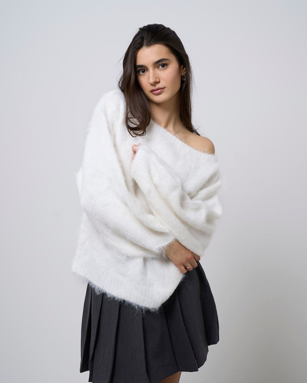 Adalisa | Women's White Knit Sweater