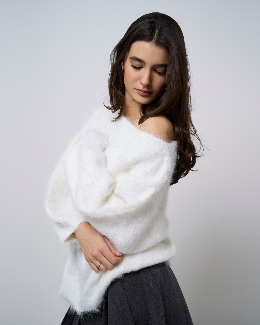 Adalisa | Women's White Knit Sweater