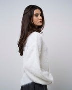 Adalisa | Women's White Knit Sweater