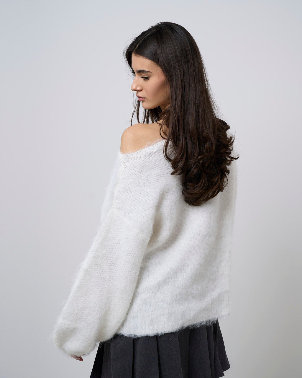 Adalisa | Women's White Knit Sweater