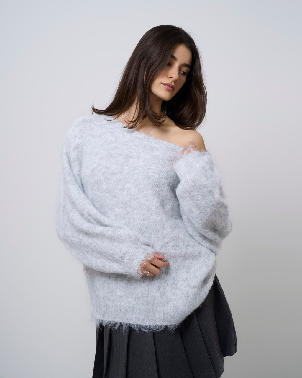 Adalisa | Women's Grey Knit Sweater