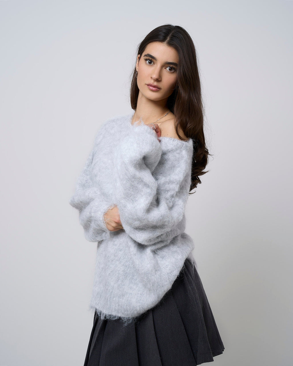 Adalisa | Women's Grey Knit Sweater