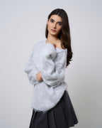 Adalisa | Women's Grey Knit Sweater
