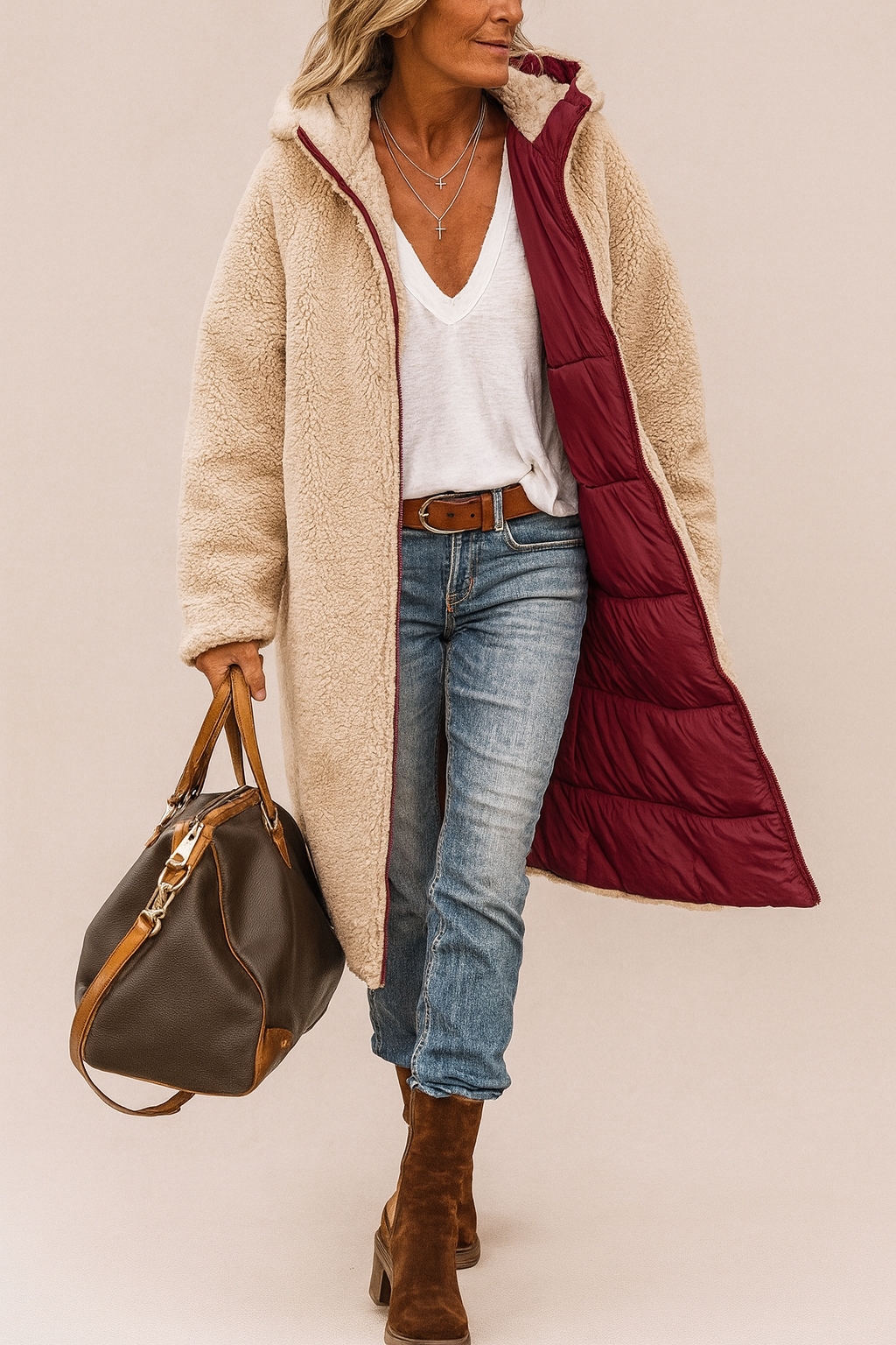 Sascha | Women's Elegant Reversible Coat