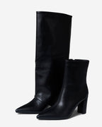 2-in-1 Knee & Ankle Boots - Black