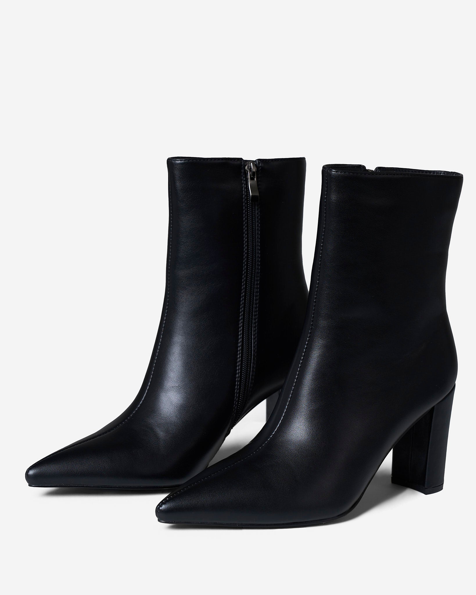2-in-1 Knee & Ankle Boots - Black