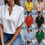 Women's Casual V-Neck Half-Sleeve Blouse